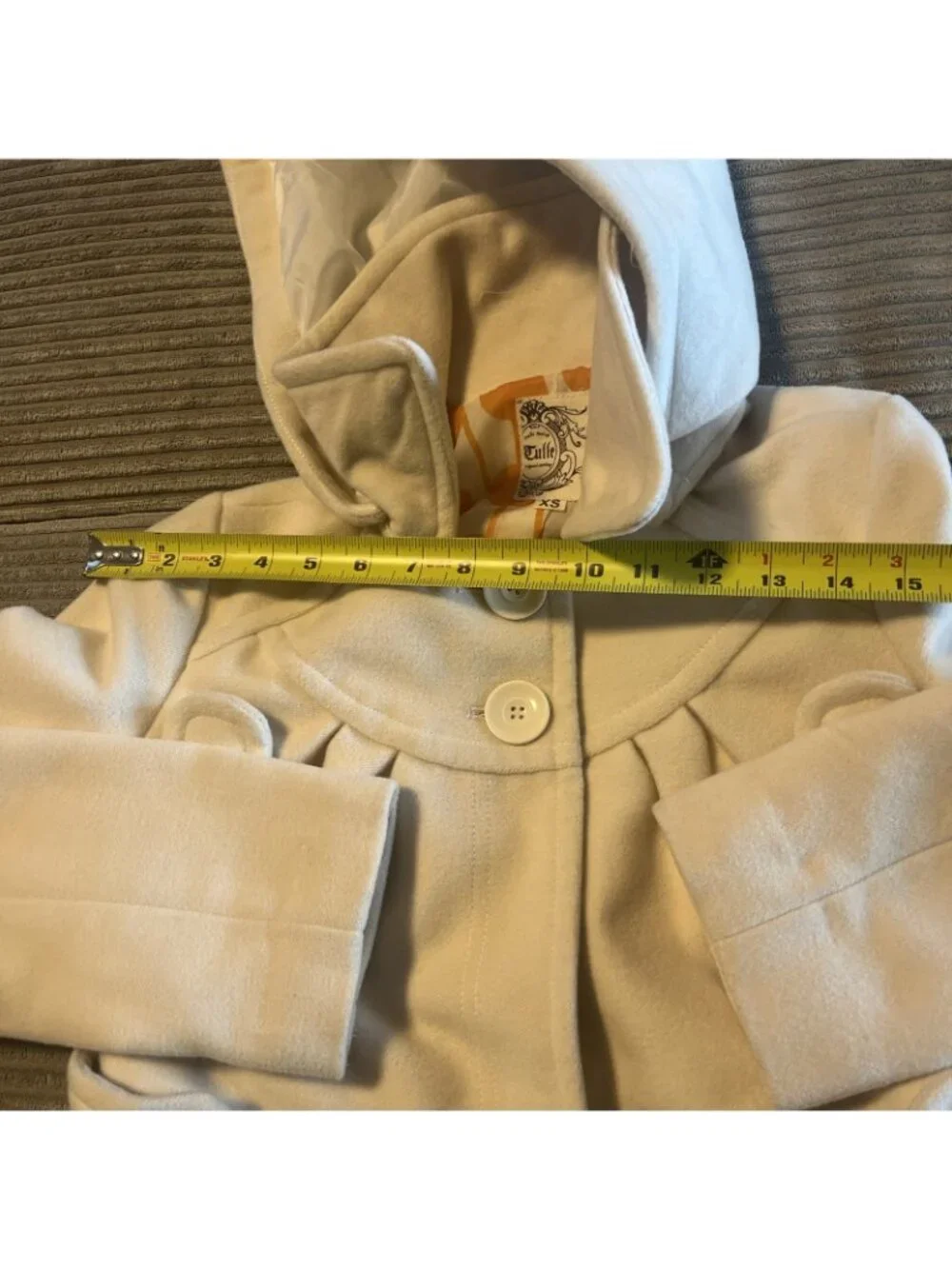 Tulle Anthropologie Jacket Beige size XSmall Very Nice
